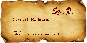 Szuhai Rajmund névjegykártya